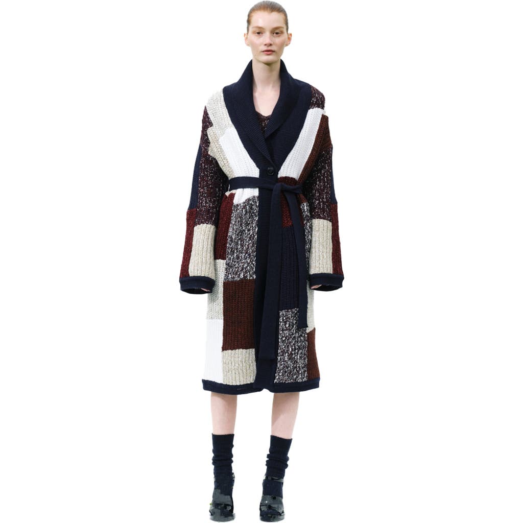 Labeca London Vivienne Wool Midi Robe Cardigan In Black