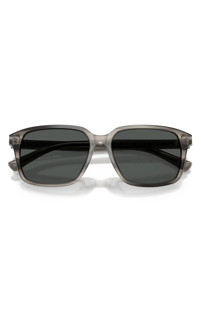 Brooks Brothers 57mm Rectangular Sunglasses, Alternate, color, 