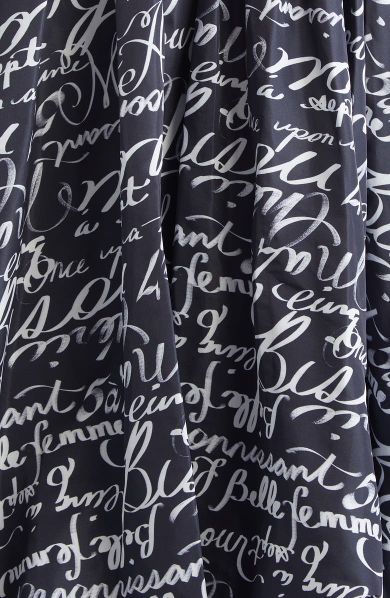 Cinq à Sept Love Journal Ellah Bubble Hem Midi Skirt, Alternate, color, Black/ White