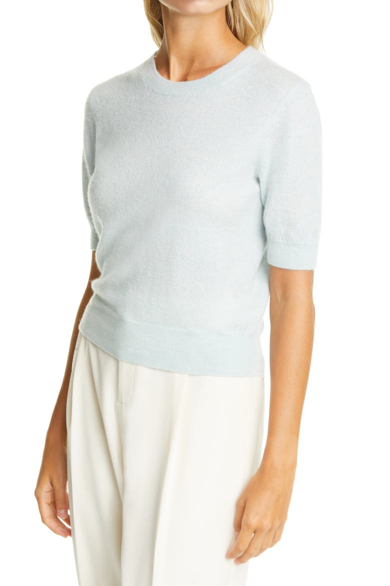 Cashmere Crewneck Sweater, Alternate, color, LIGHT CAPRI
