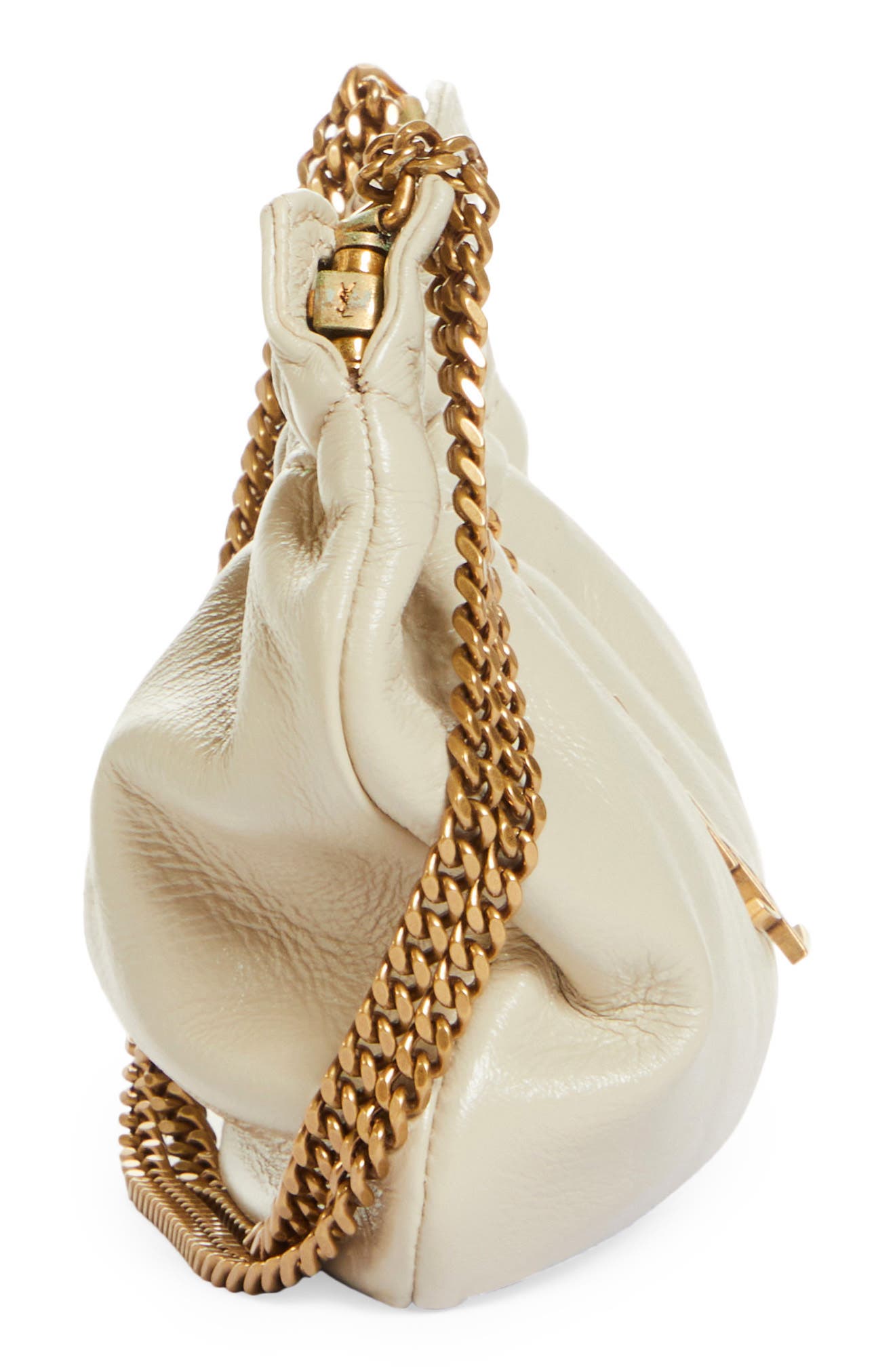 Saint Laurent Pac Pac Ruched Hobo Bag, Alternate, color, 