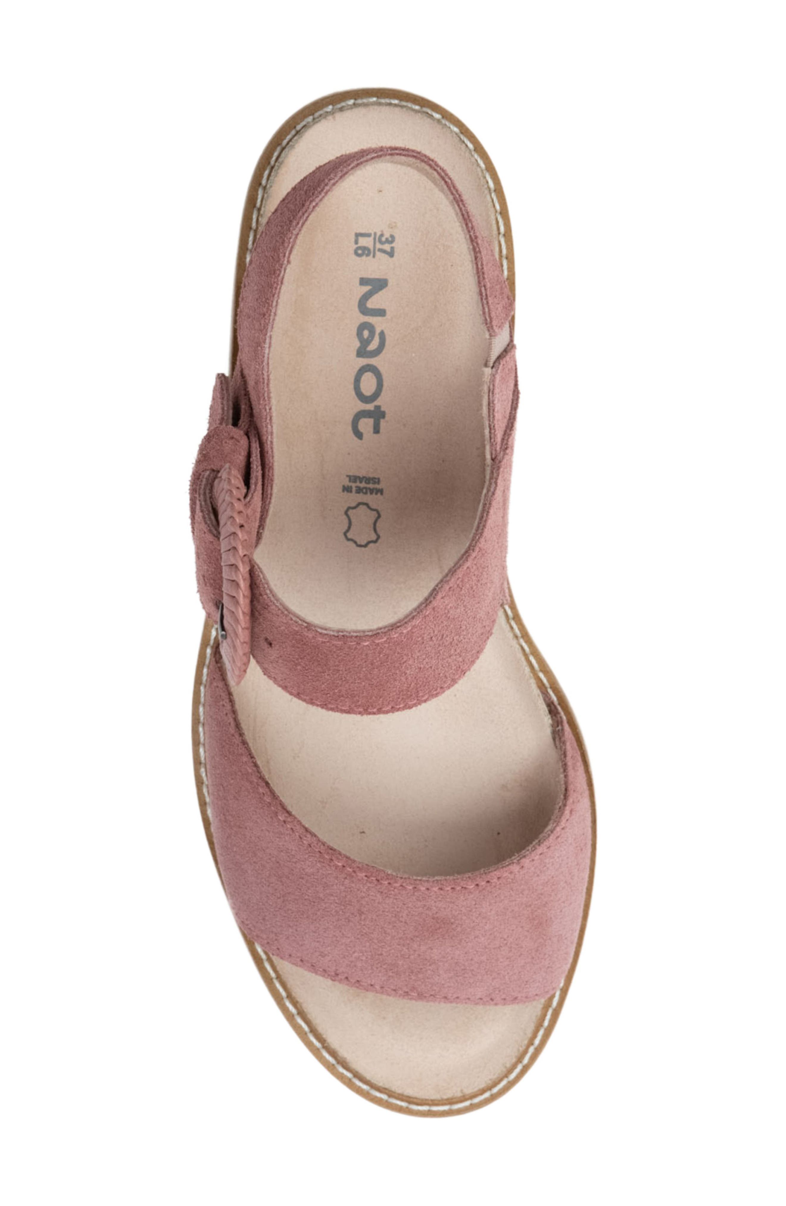 Crepe Platform Sandal, Alternate, color, ROSE SUEDE