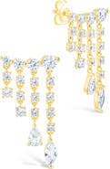 Sterling Forever Adrian Cubic Zirconia Drop Earrings