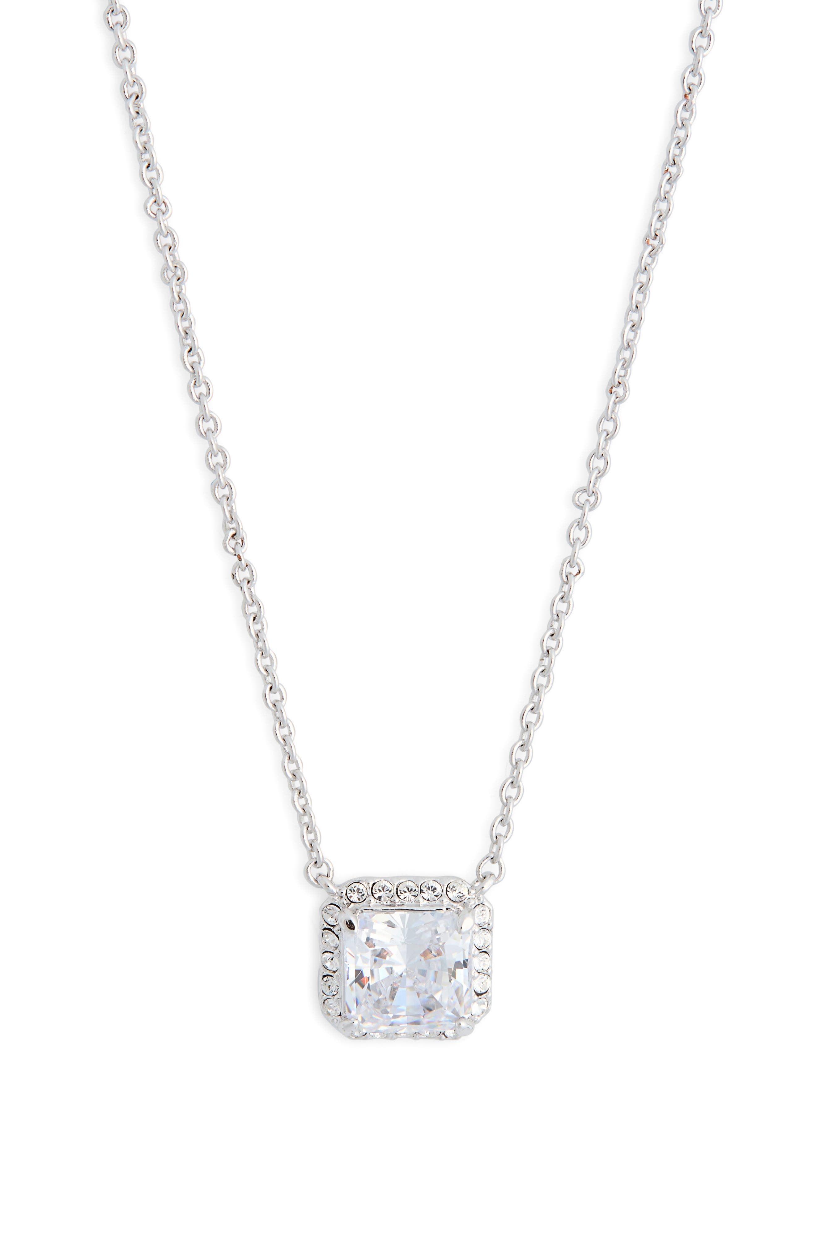 Nadri Cubic Zirconia Halo Pendant Necklace
