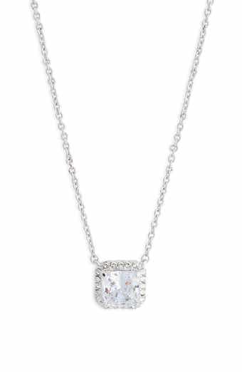 Nadri Cubic Zirconia Halo Pendant Necklace