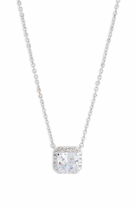 Nadri Cubic Zirconia Halo Pendant Necklace