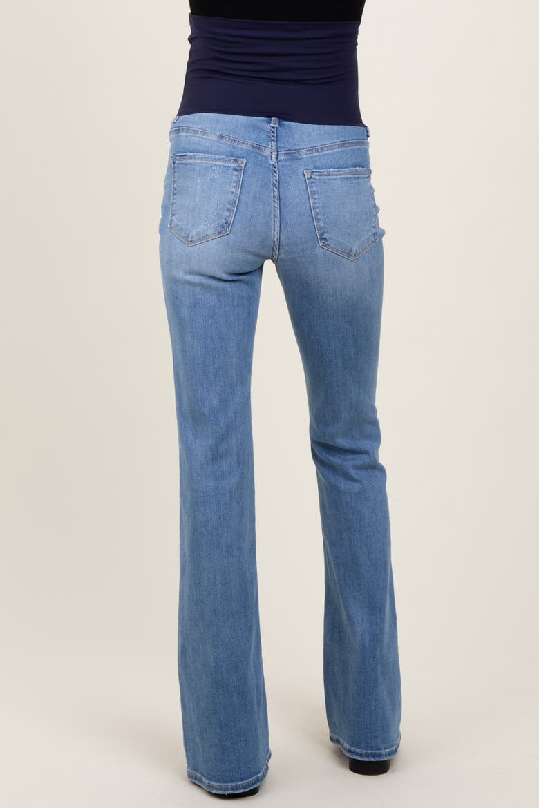 Vintage Wash Flare Maternity Jeans, Alternate, color, Light Blue