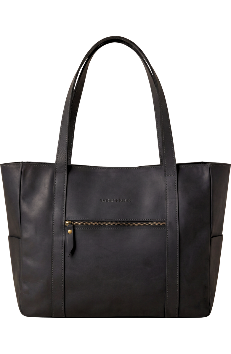 Sarep + Rose Cara Tote Bag, Main, color, Black Nubuck