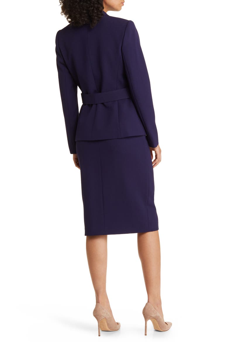 Nested Belted Jacket and Skirt, Alternate, color, MIDNIGHT NAVY