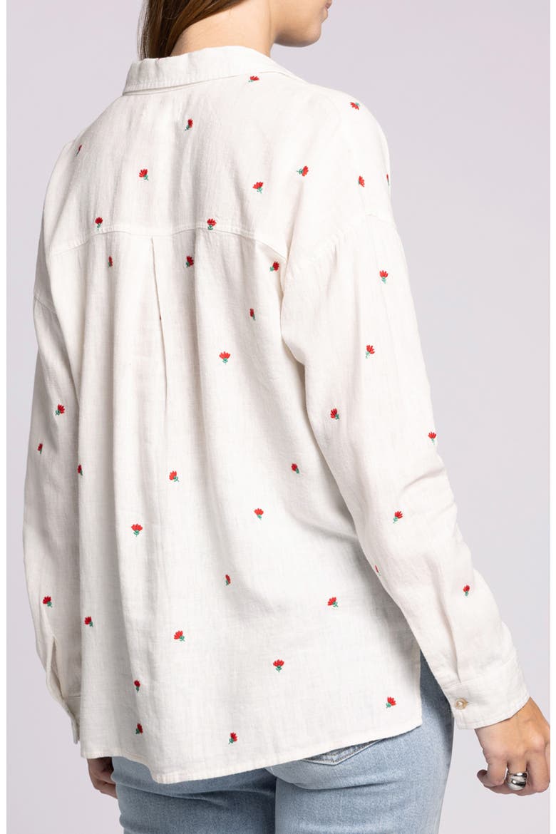 Vena Oversize Button-Up Shirt, Alternate, color, IVORY FLORAL