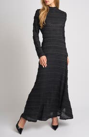 Ted Baker Thea Ruffle Mock Neck Maxi Dress