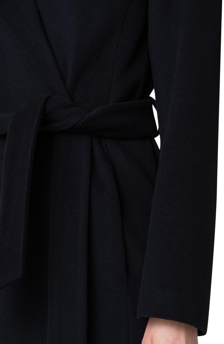 Akris punto Wool Blend Coat, Alternate, color, Black