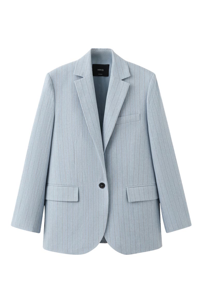 Pinstripe Suit Blazer, Main, color, BLUE