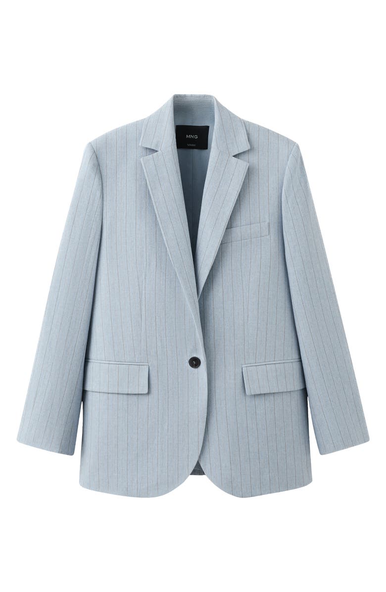 MANGO Pinstripe Suit Blazer, Main, color, 