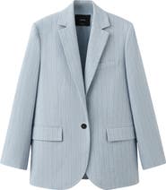 MANGO Pinstripe Suit Blazer