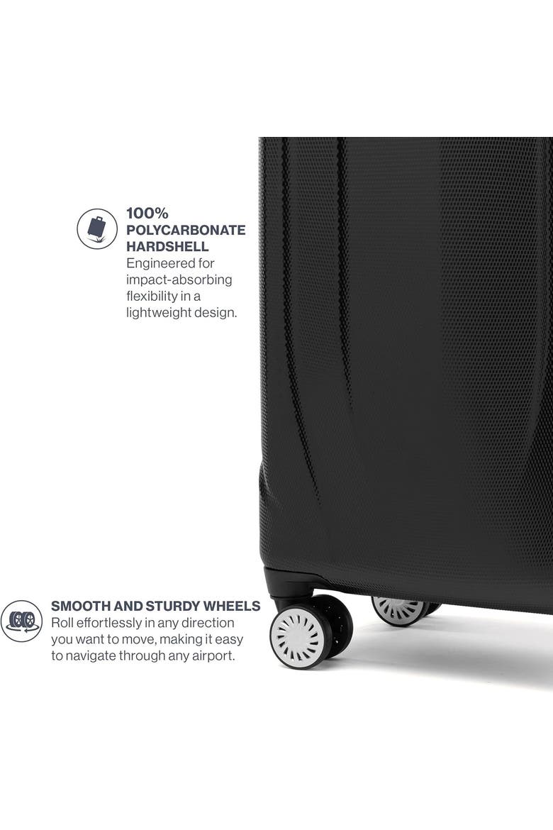 Pathways 3 Hardside Expandable 21" Carry On Spinner Luggage, Alternate, color, Black Knight