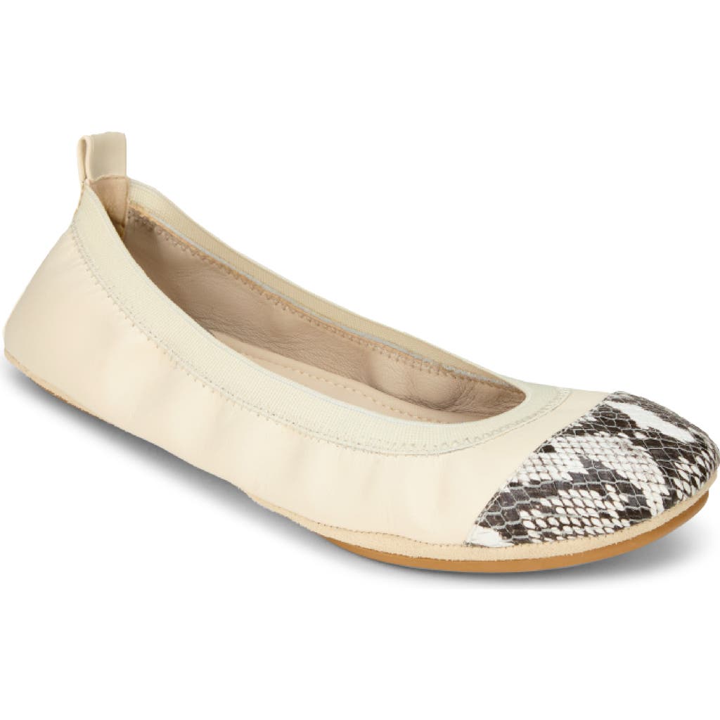Yosi Samra Samantha Foldable Ballet Flat In Bone