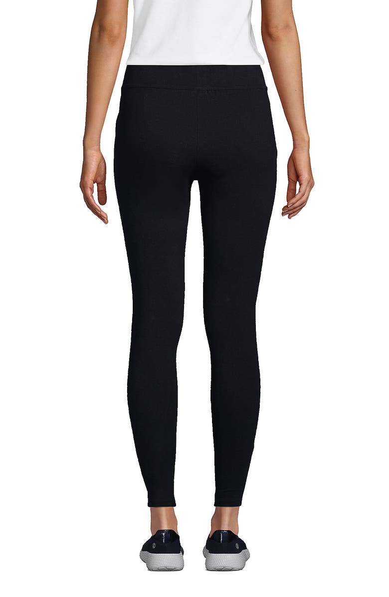 Lands' End Starfish Mid Rise Knit Leggings, Alternate, color, Black
