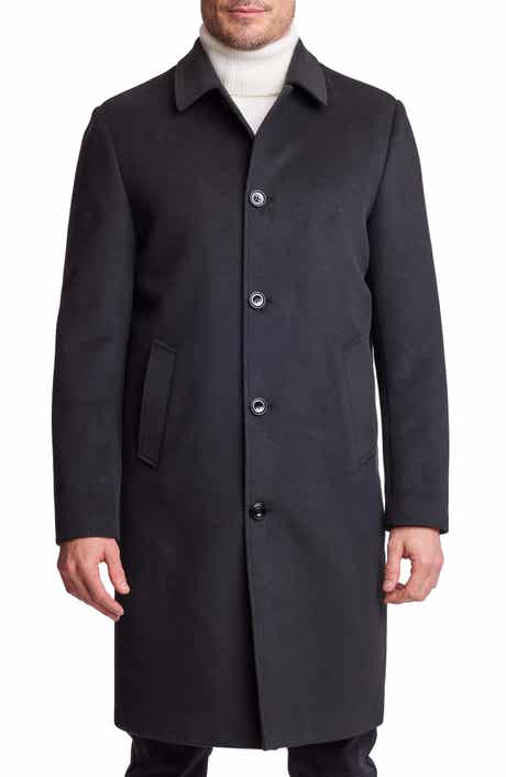 Slash Pocket Stretch Slim Fit Overcoat