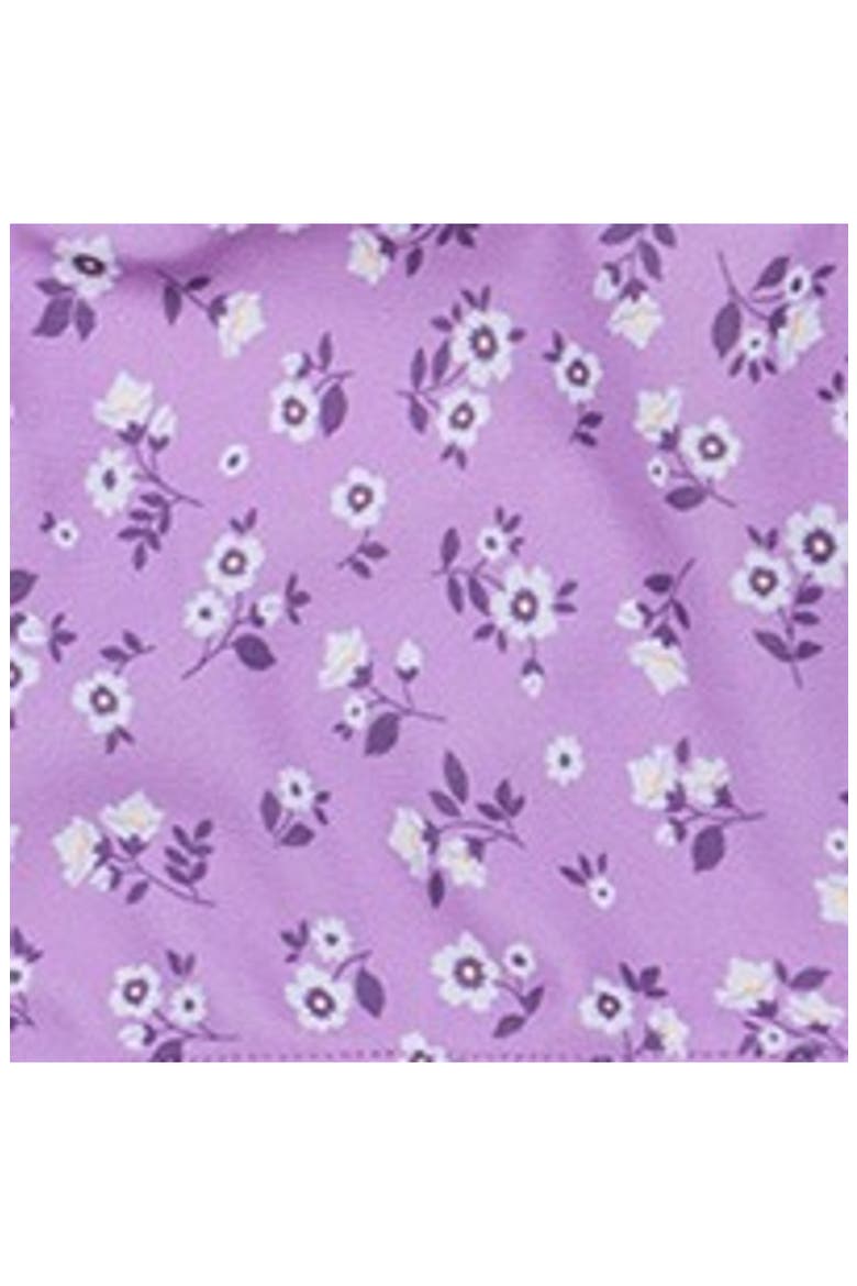 Ditsy Floral Criss Cross Strap Swim Set, Alternate, color, Violet