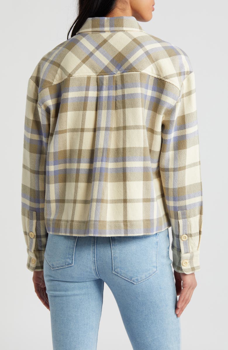 Faherty Surf Plaid Organic Cotton Flannel Overshirt, Alternate, color, 