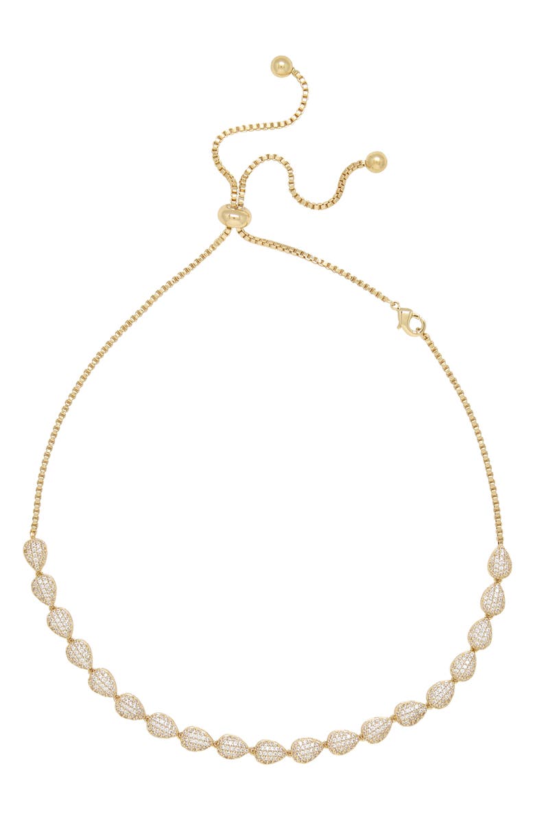 Ettika Pavé Teardrop Bead Necklace, Main, color, 