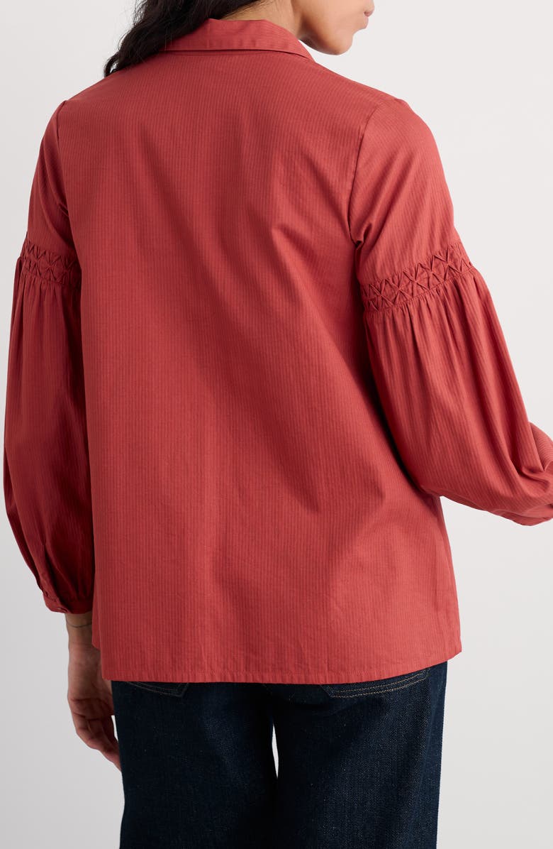 Seasalt Cornwall Sapling Organic Cotton Button-Up Shirt, Alternate, color, Deep Rust