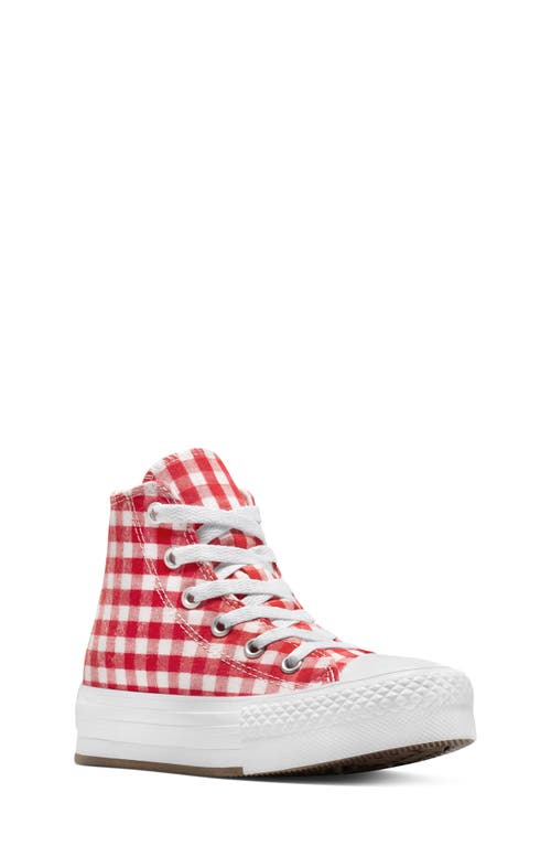 Converse Chuck Taylor All Star Eva Lift Gingham Canvas High Top Platform Sneaker