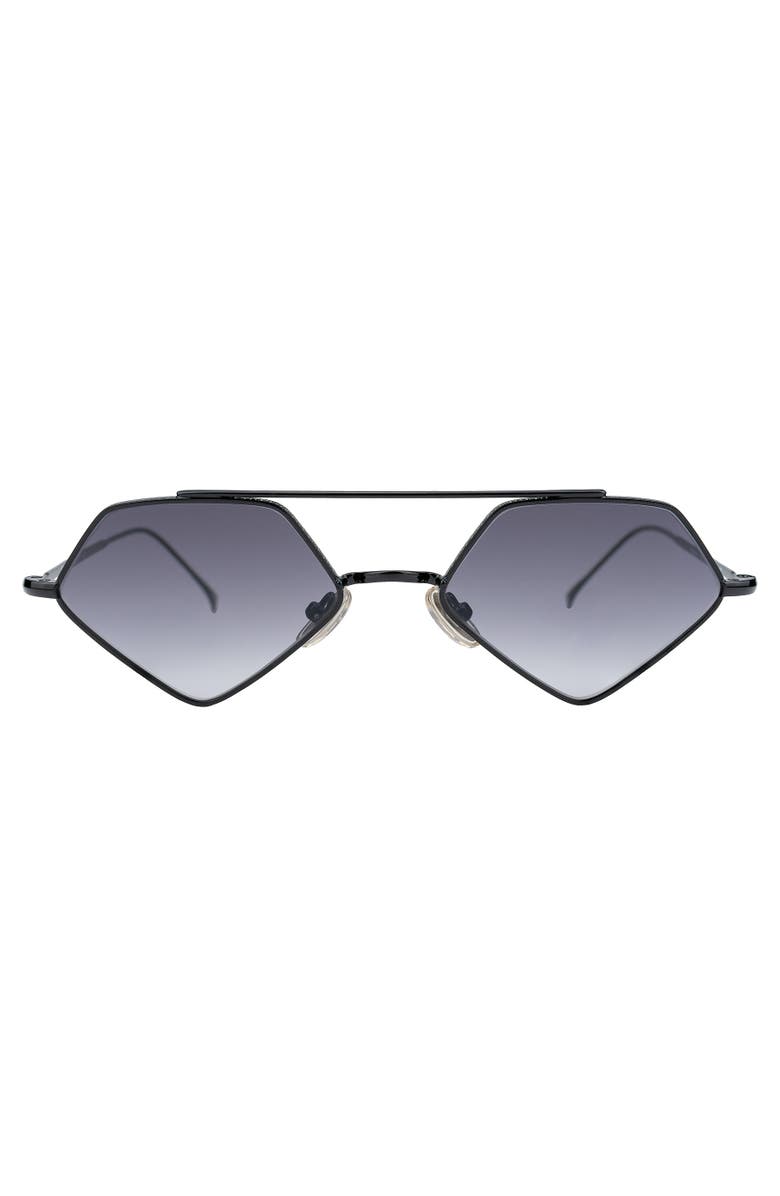 Illesteva Bayley Sunglasses, Alternate, color, Black / Grey