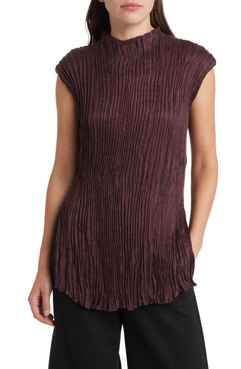Crinkle Funnel Neck Tunic