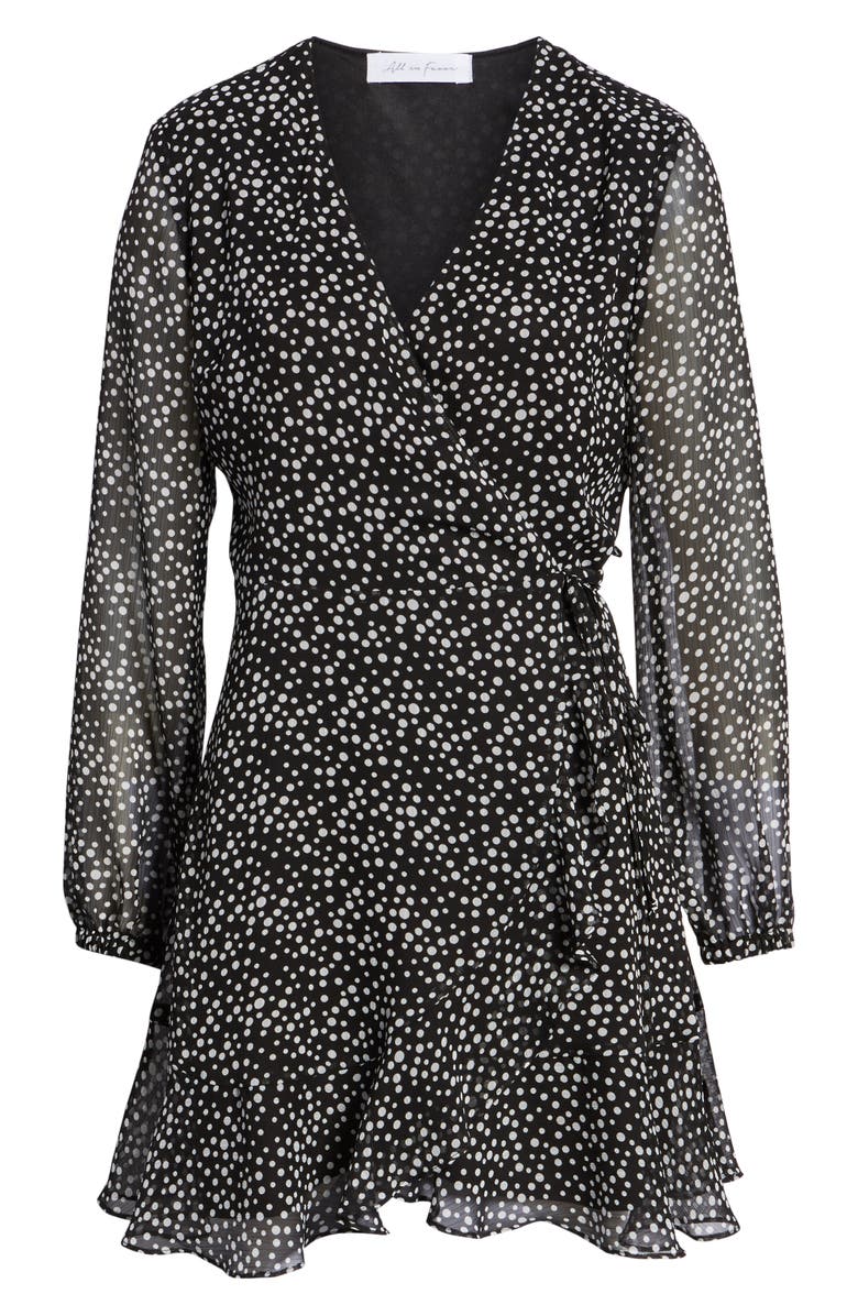 All in Favor Brittany Wrap Minidress, Alternate, color,