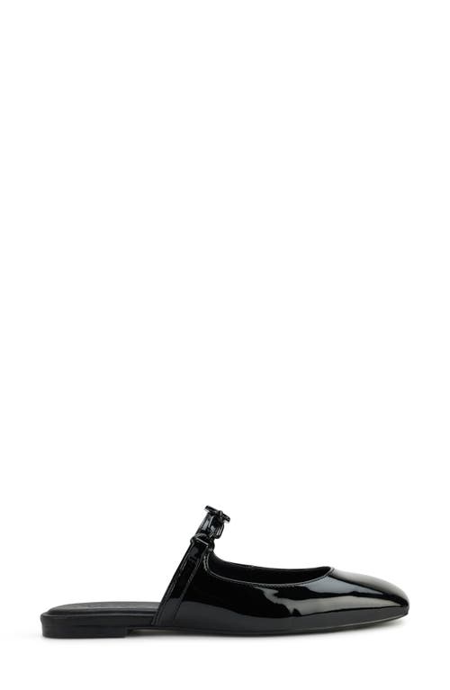 Karl Lagerfeld Zilla Womens Padded Insole Patent Mules In Black