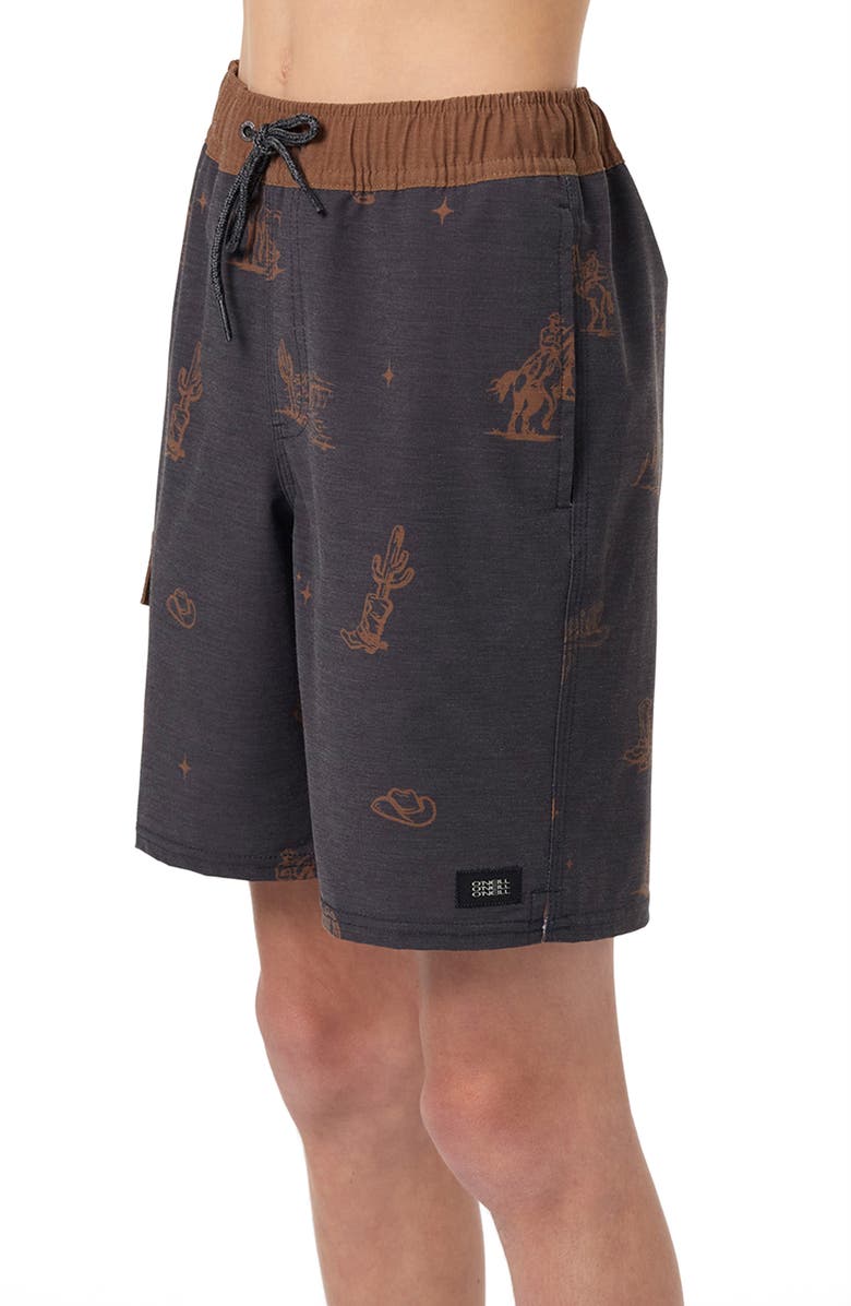 O'Neill Kids' Hermosa Retro Swim Trunks, Alternate, color, Phantom