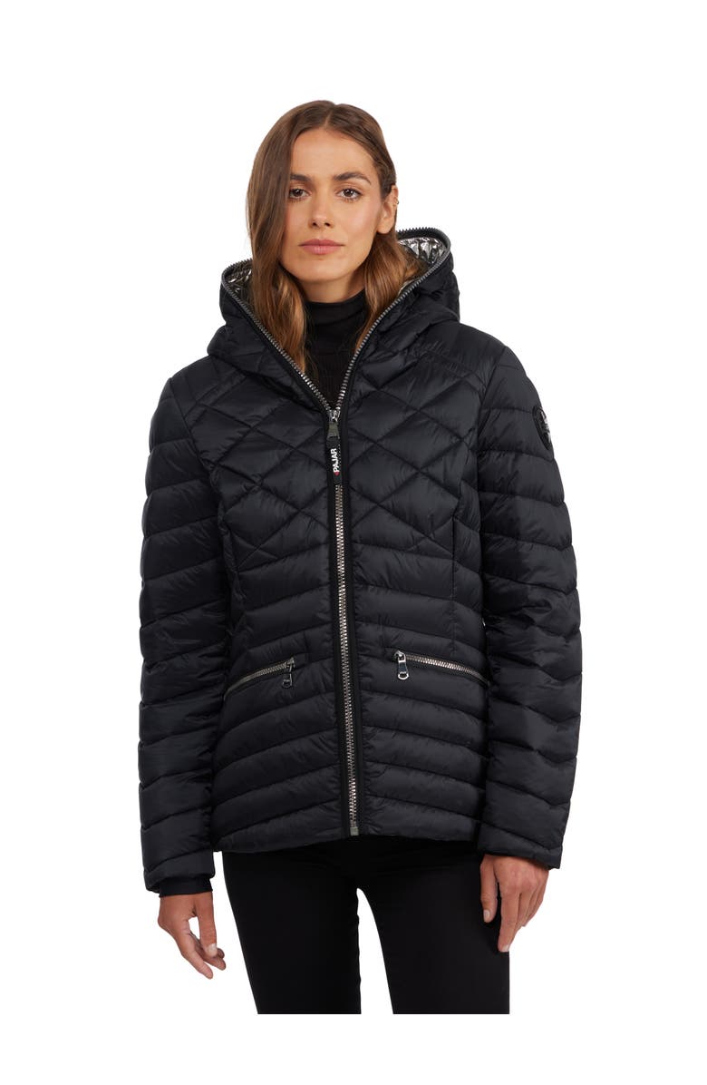 Pajar Nyota Lightweight Mixed-Diamond Quilted Packable Jacket, Main, color, Black