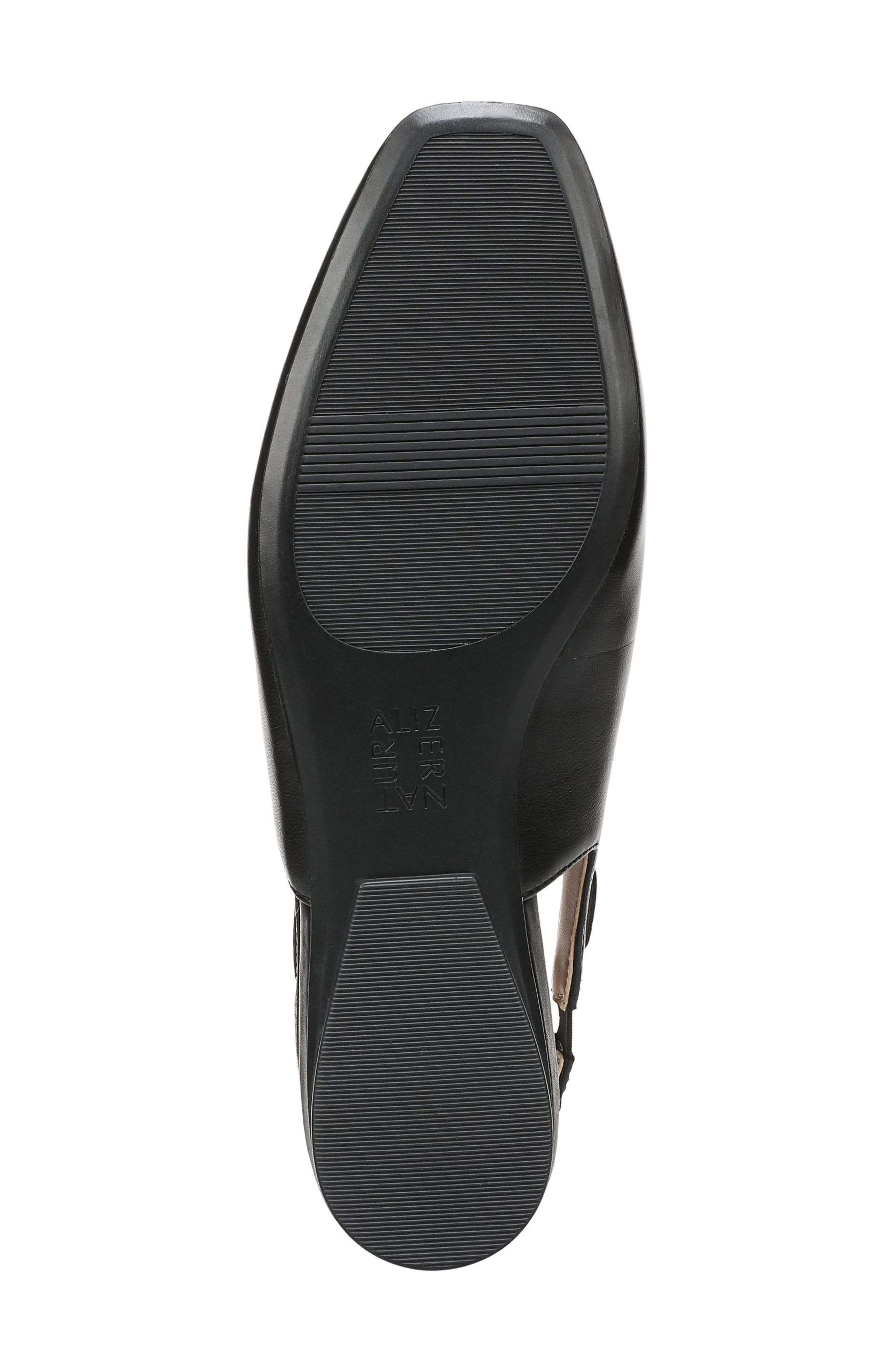 Cove Slingback Flat, Alternate, color, BLACK LEATHER
