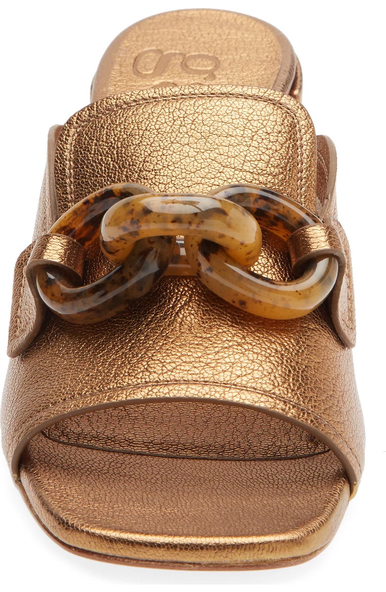Pedro Garcia Umita Slide Sandal, Alternate, color, Old Gold Petitgrain-Tortoise