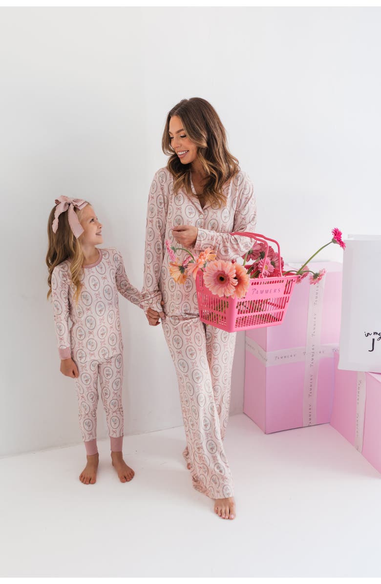 In My Jammers Blaire Long Sleeve Sleepwear Set, Alternate, color, Floral / Bow Print