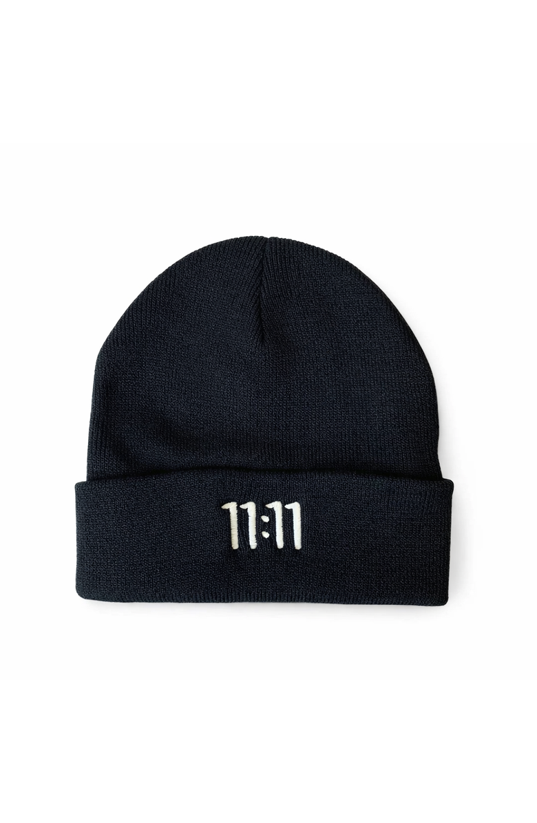 Conscious Ink 1111 Manifestation Beanie, Main, color, Black