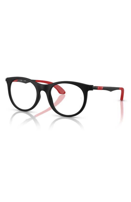 Shop Ray Ban Ray-ban Kids' 47mm Phantos Optical Glasses In Matte Black