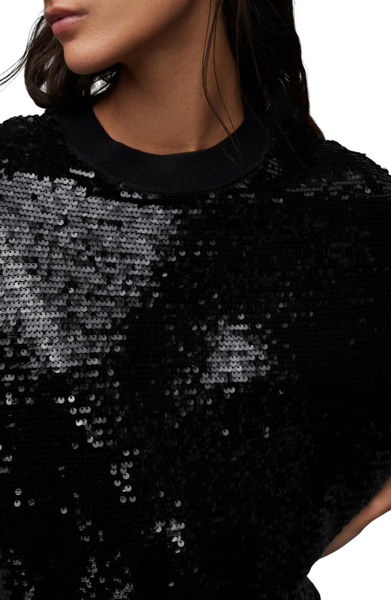 AllSaints Juela Sequin T-Shirt, Alternate, color,