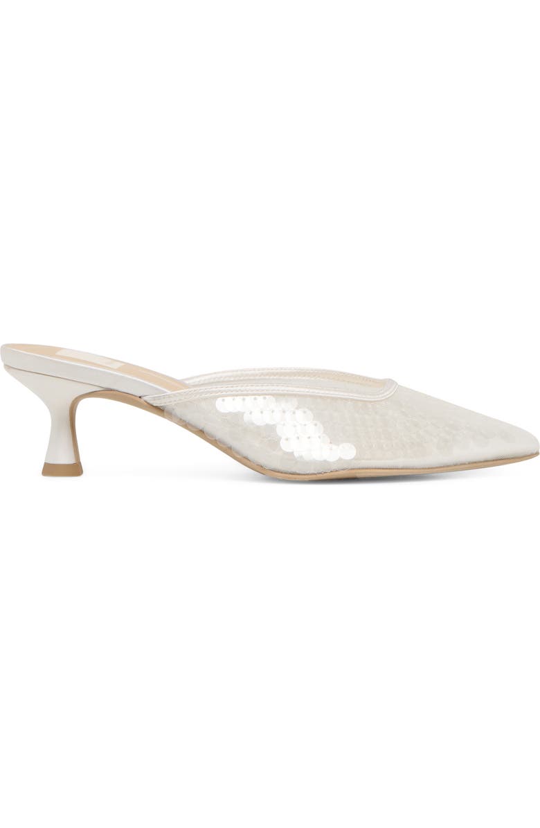Dolce Vita Cleo Shimmer Kitten Heel Mule, Alternate, color, Ivory Sequin