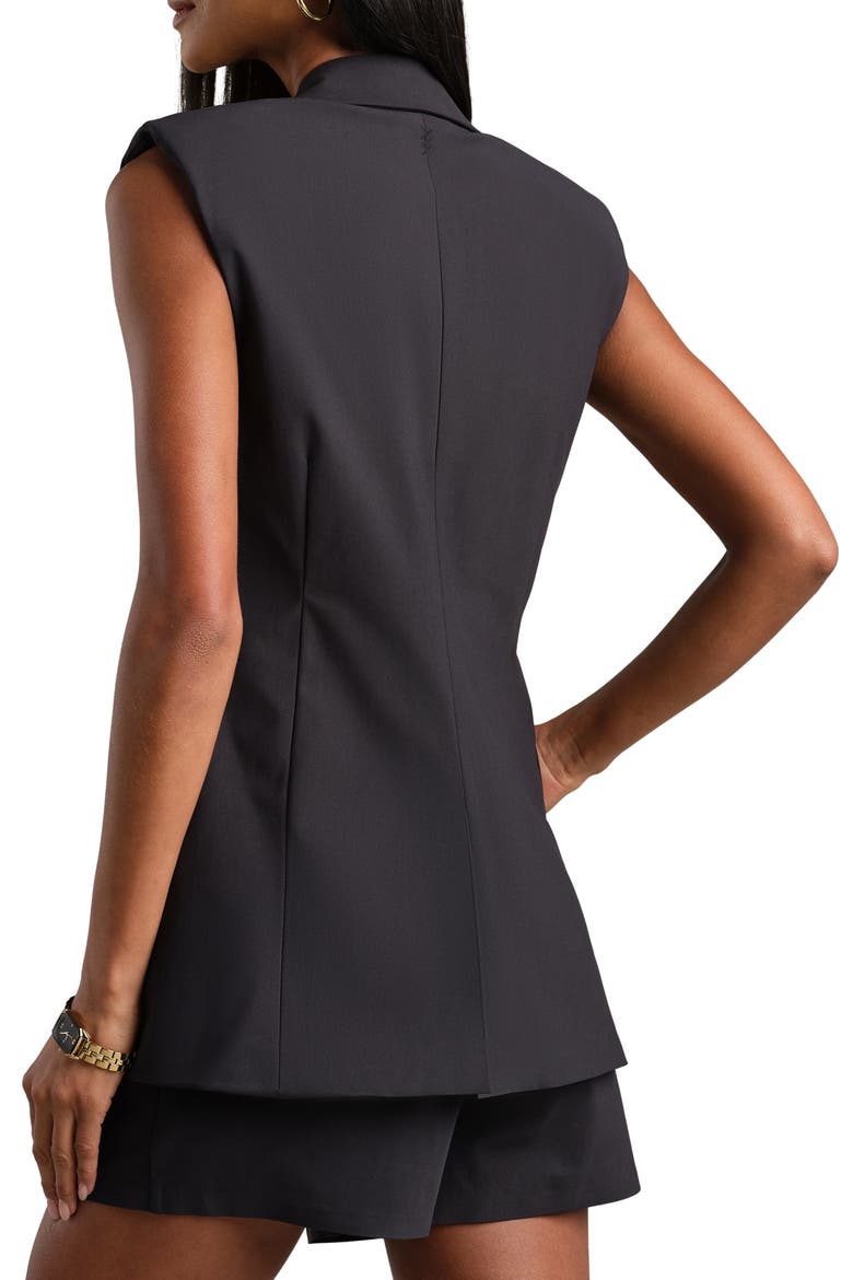Commuter Sleeveless Blazer, Alternate, color, BLACK