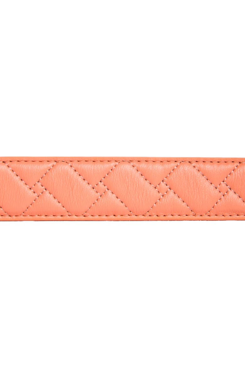 Kurt Geiger London Quilted Leather Belt, Alternate, color, Fucshia Coral