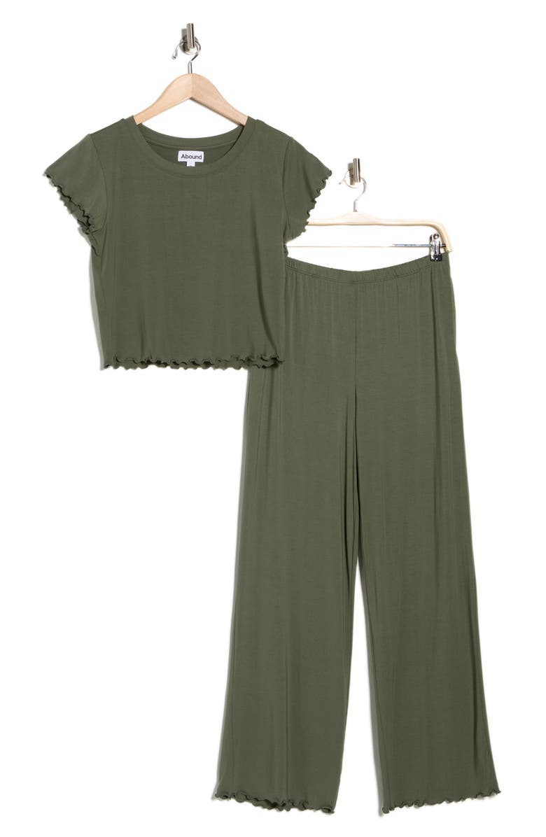 Abound Sweet Dreams Knit Pajamas, Alternate, color, Green Beetle