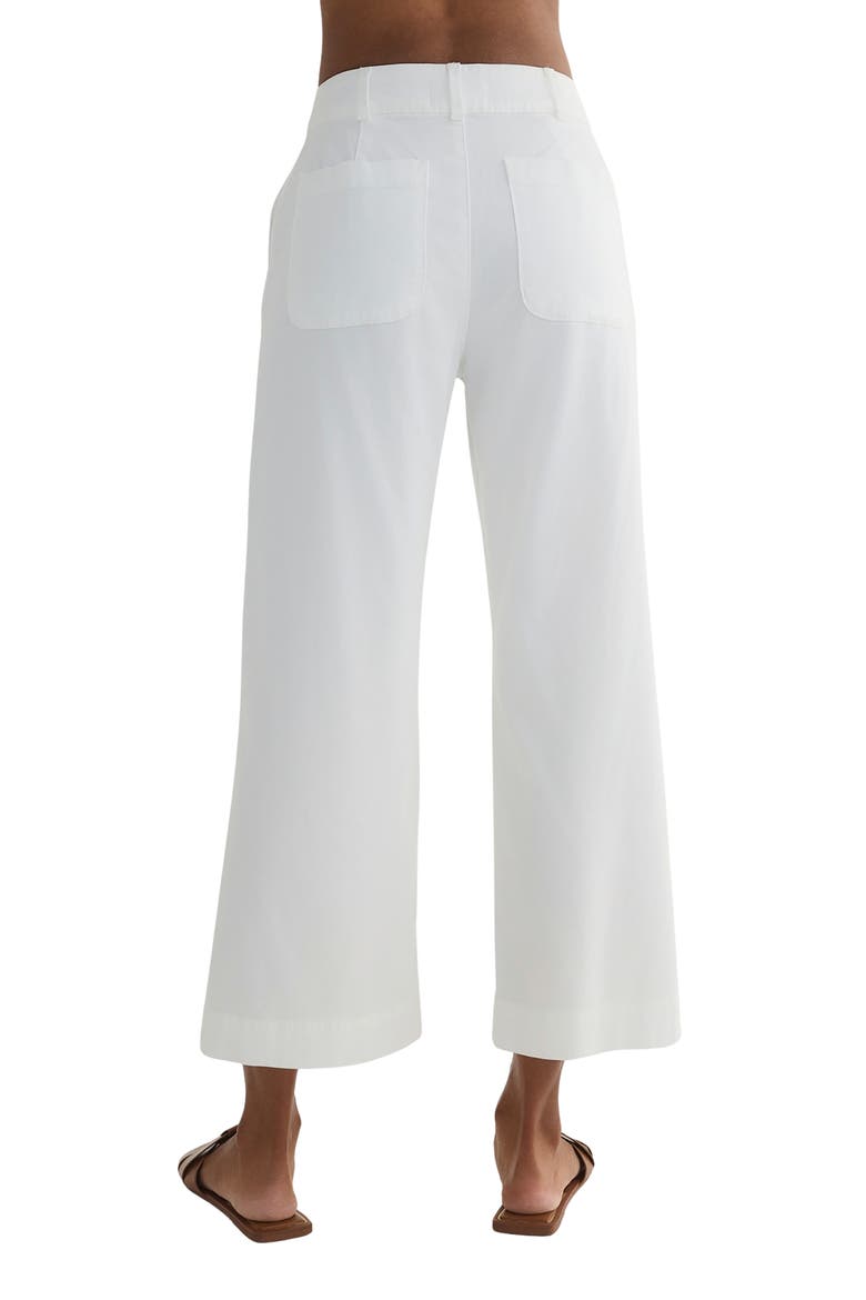 Saige Wide Leg Crop Pants, Alternate, color, WHITE