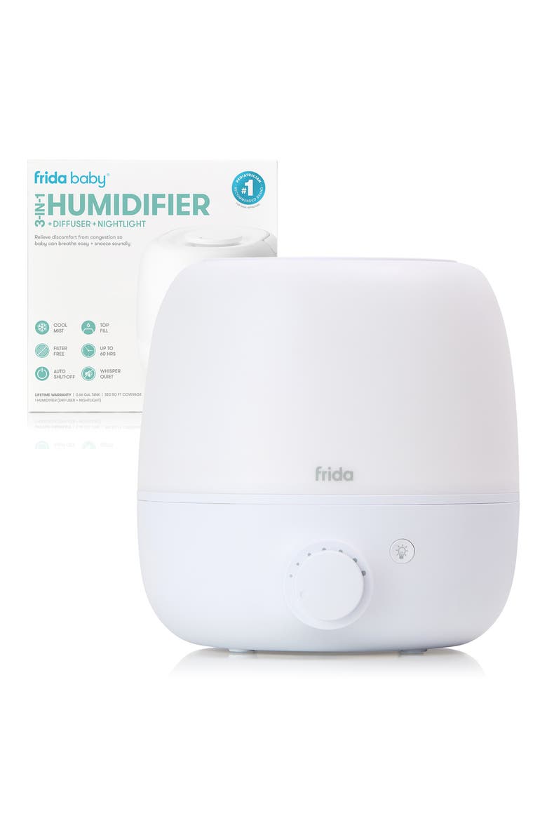 3-in-1 Cool Mist Humidifier, Alternate, color, WHITE