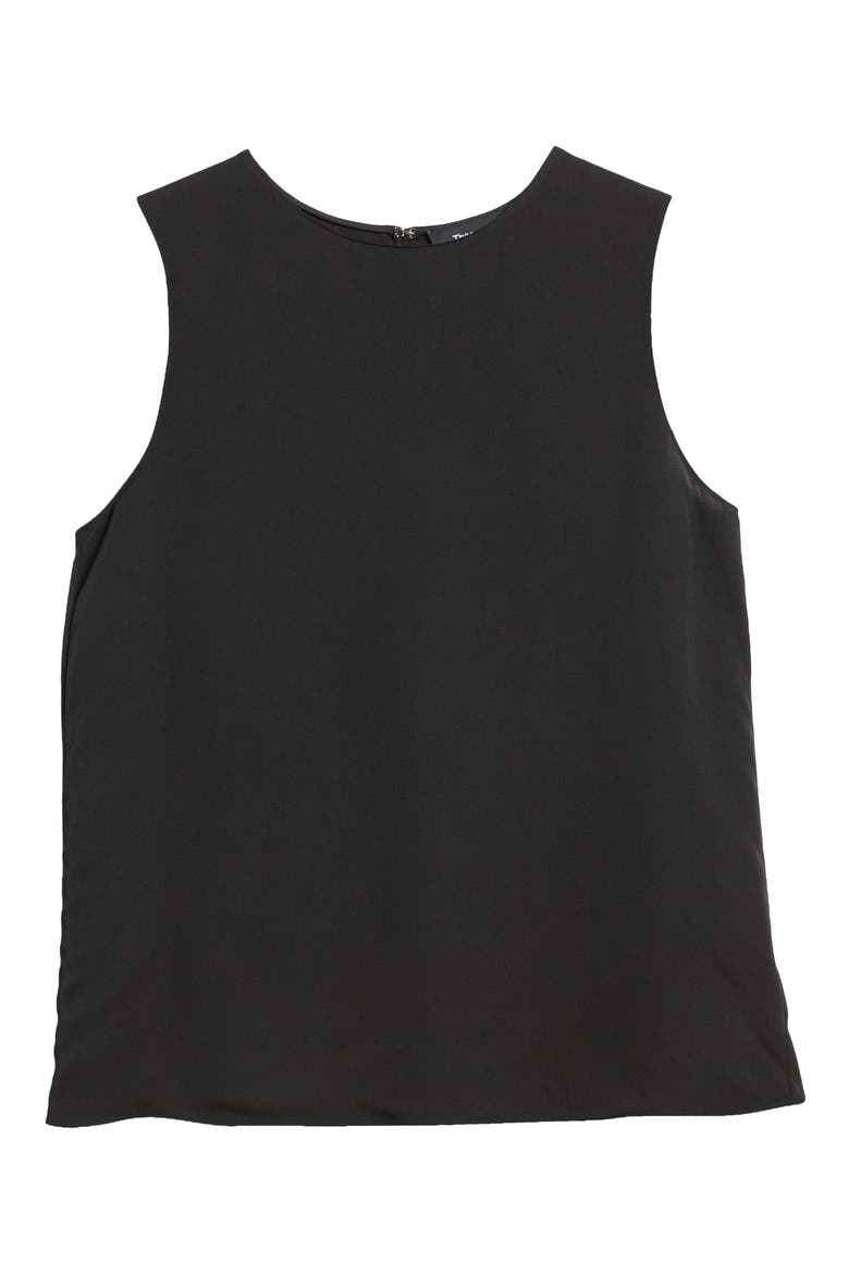 Sleeveless Silk Blouse, Alternate, color, BLACK