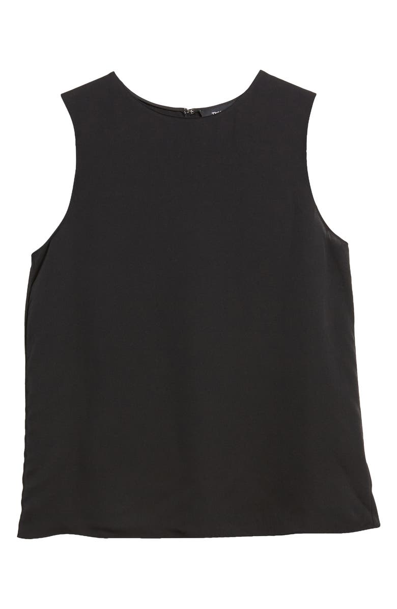 Theory Sleeveless Silk Blouse, Alternate, color, Black