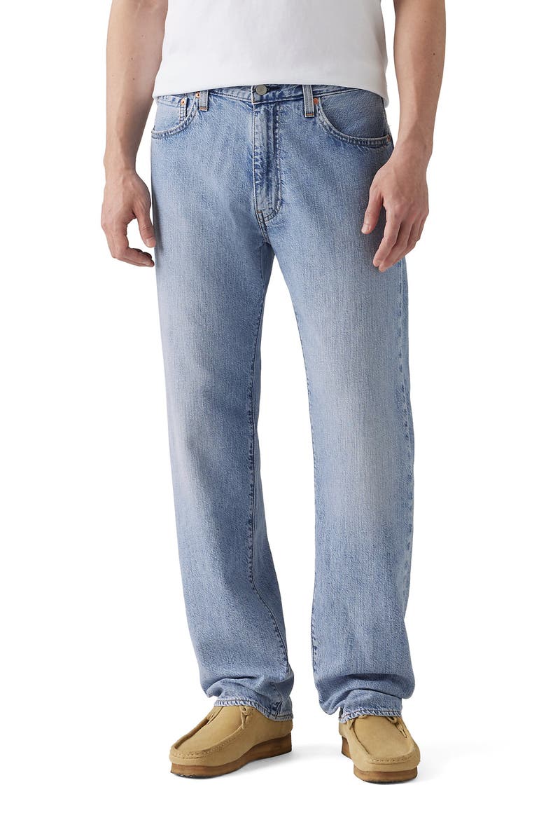 555™ Relaxed Straight Cotton & Linen Jeans, Main, color, CALL ME AGAIN LTWT