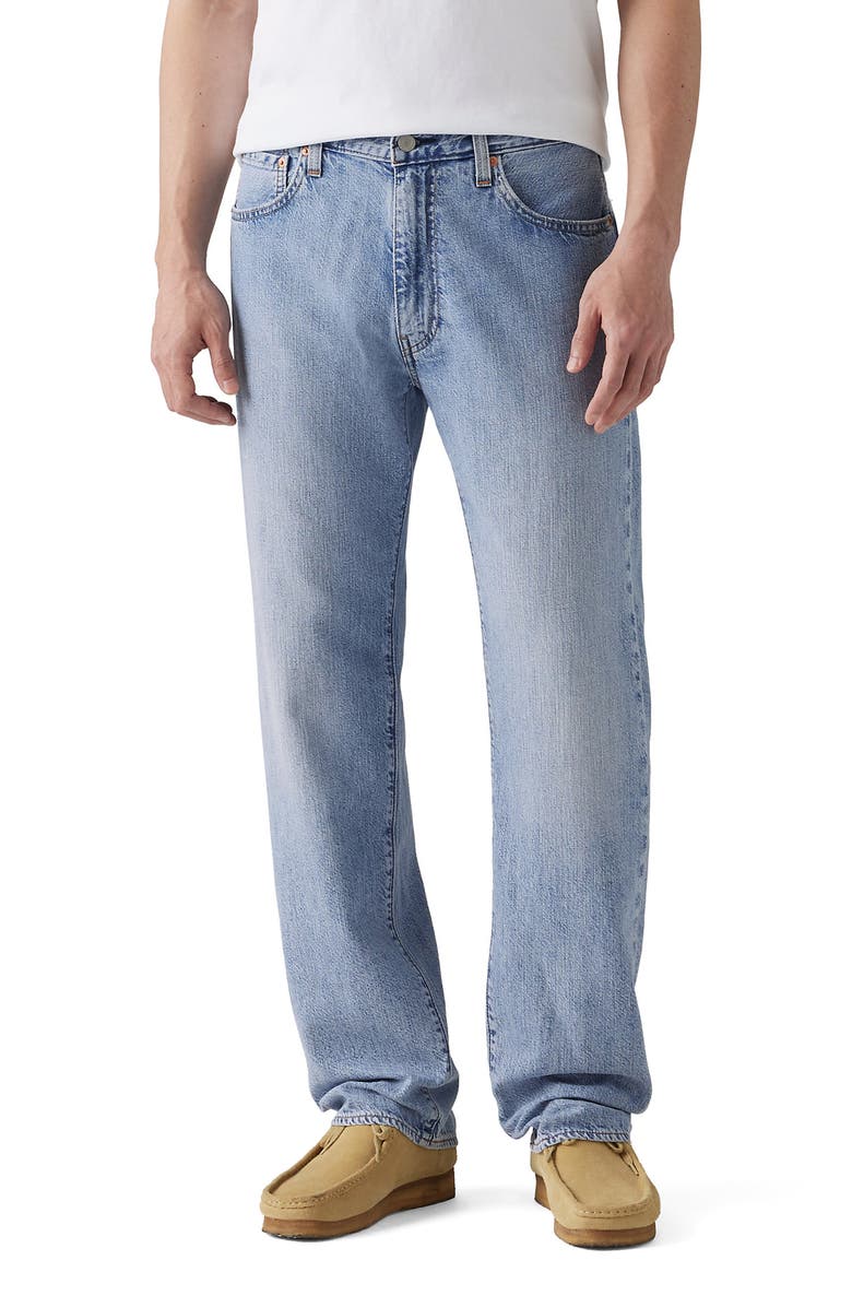 Levi's<sup>®</sup> 555<sup>™</sup> Relaxed Straight Cotton & Linen Jeans, Main, color, Call Me Again Ltwt